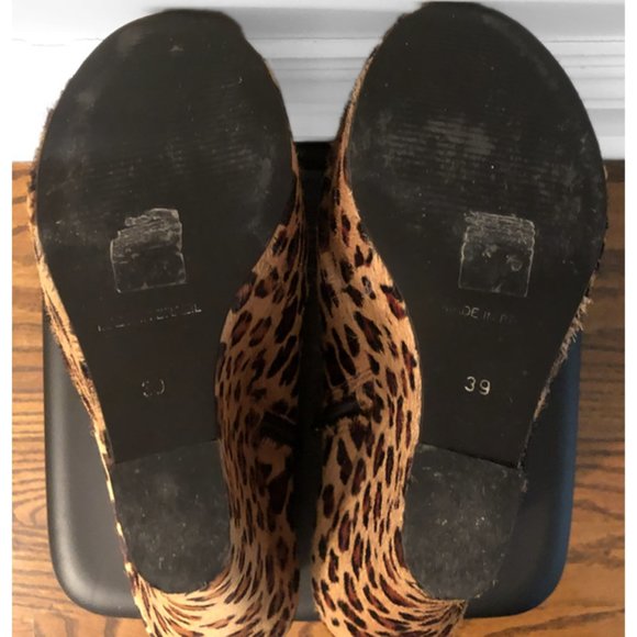 Vintage Leopard Platform Peep Toe Wedges - Picture 10 of 10
